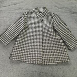 Connie Roberson Silk Jacket Top Womens Small Beige‎ Black Metallic Short Claire